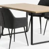 Hot AABENRAA + PURHUSMesa AABENRAA L160 roble cálido + 4 sillas PURHUS gris/negro Mesas De Comedor|Conjuntos De Comedor