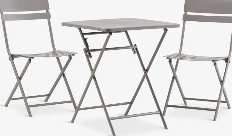 Best ABORGConjunto de balcón ABORG A60xL60 Conjuntos Mesa Y Sillas De Jardín