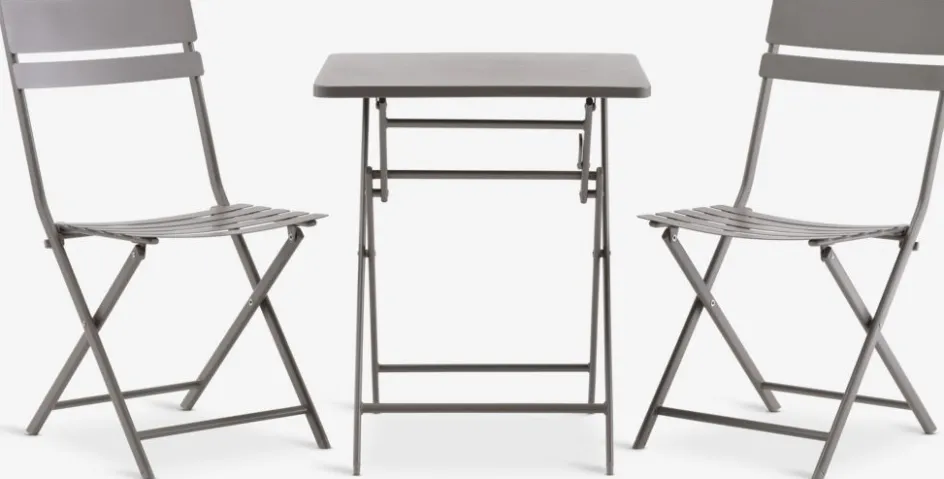 Best ABORGConjunto de balcón ABORG A60xL60 Conjuntos Mesa Y Sillas De Jardín