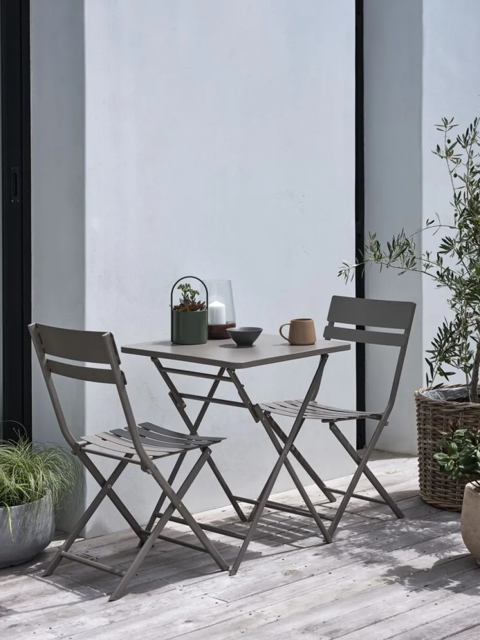 Best ABORGConjunto de balcón ABORG A60xL60 Conjuntos Mesa Y Sillas De Jardín