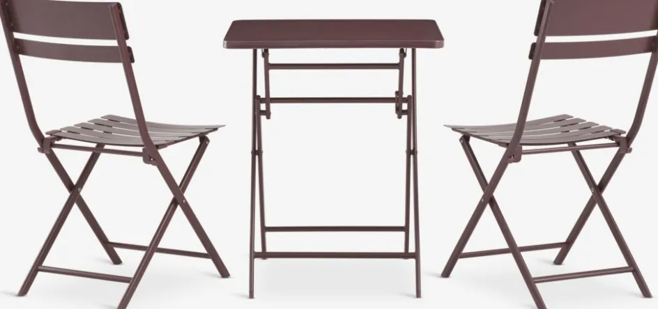 Clearance ABORGConjunto de balcón ABORG A60xL60 Conjuntos Mesa Y Sillas De Jardín