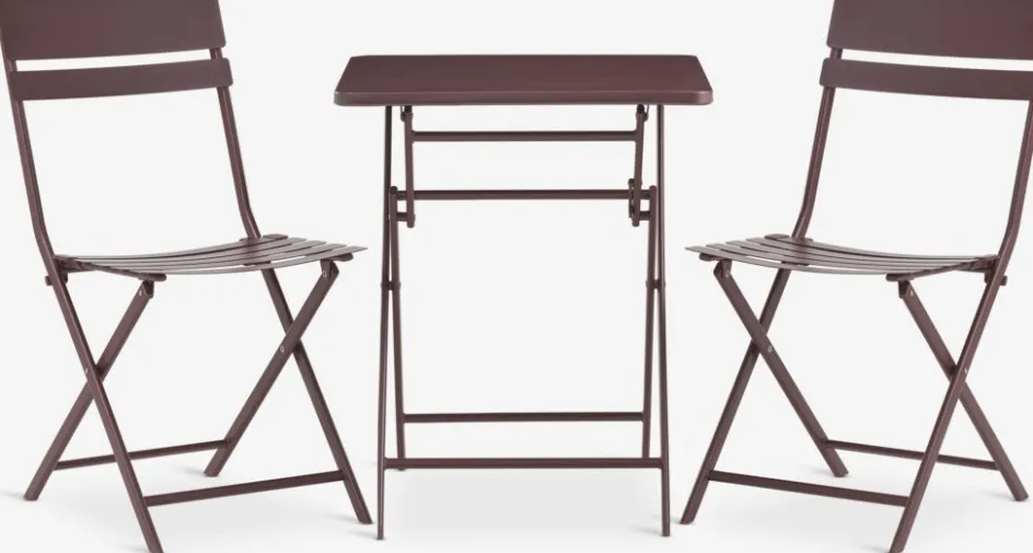 Clearance ABORGConjunto de balcón ABORG A60xL60 Conjuntos Mesa Y Sillas De Jardín