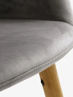 Discount ADSLEVSilla de comedor ADSLEV terciopelo /natural Sillas De Comedor
