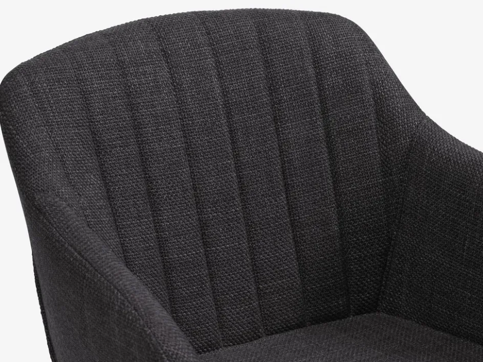 Clearance ADSLEVSilla de comedor ADSLEV tela /negro Sillas De Comedor
