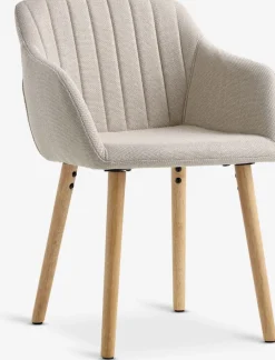 Online ADSLEVSilla de comedor ADSLEV tela beis/color roble natural Sillas De Comedor