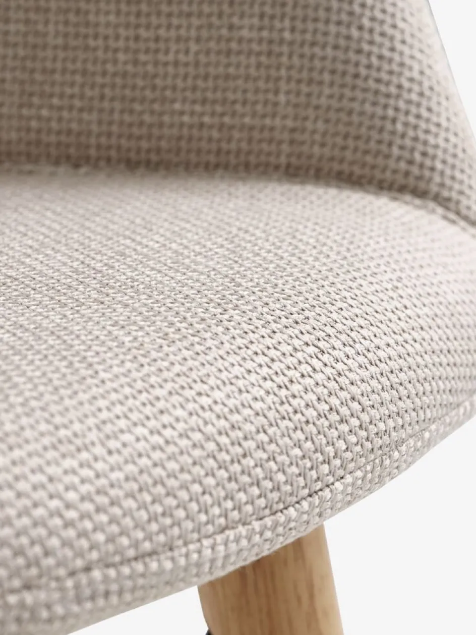 Online ADSLEVSilla de comedor ADSLEV tela beis/color roble natural Sillas De Comedor