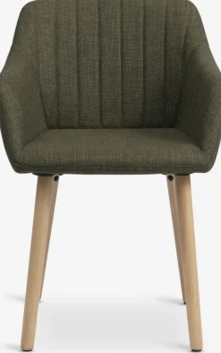Outlet ADSLEVSilla de comedor ADSLEV tela /roble natural Sillas De Comedor