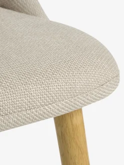 Outlet ADSLEVSilla de comedor ADSLEV sin reposabrazos beis/roble natural Sillas De Comedor