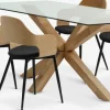 Clearance AGERBY + HVIDOVREMesa AGERBY L190 roble natural+4 sillas HVIDOVRE roble/negro Mesas De Comedor|Conjuntos De Comedor