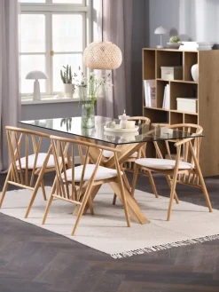 Clearance AGERBY + LYKSBORGMesa AGERBY L160 roble natural + 4 sillas LYKSBORG roble Mesas De Comedor|Conjuntos De Comedor
