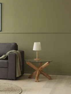 Online AGERBYMesa de centro AGERBY Ø60 cristal/roble natural Mesas De Centro|Mesas Auxiliares