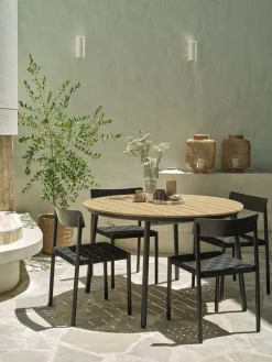 AKTIVENMesa de jardín AKTIVEN Ø118xL118/168 natural Mesas De Jardín