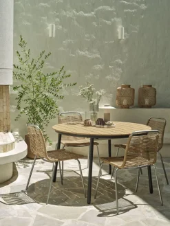 AKTIVENMesa de jardín AKTIVEN Ø118xL118/168 natural Mesas De Jardín