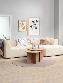 ALLESESofá ALLESE chaise longue derecha tela beis 2 Plazas|3 Plazas
