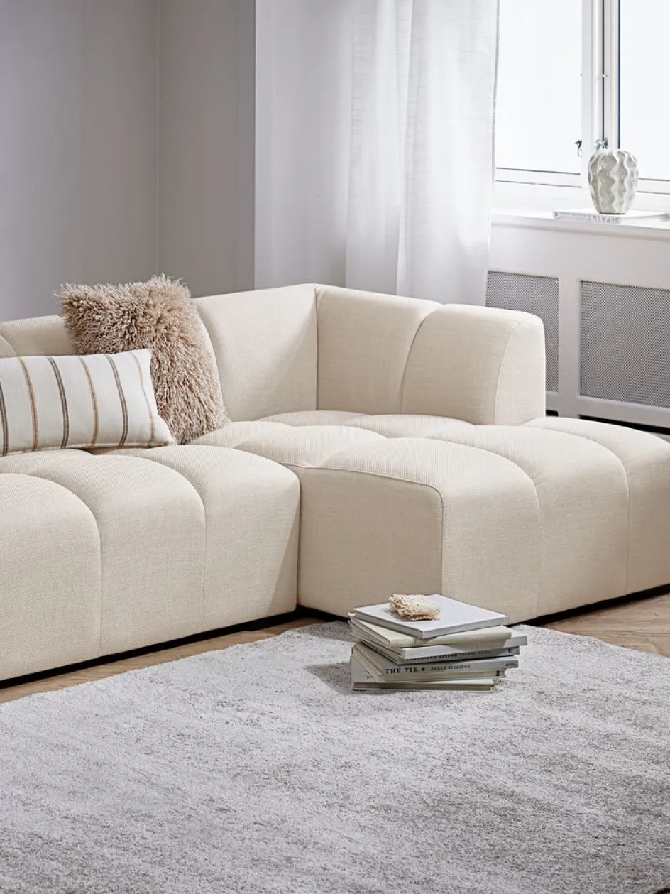 ALLESESofá ALLESE chaise longue derecha tela beis 2 Plazas|3 Plazas
