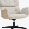 Outlet ALLINGESillón reclinable ALLINGE giratorio tela beis/negro Sillones