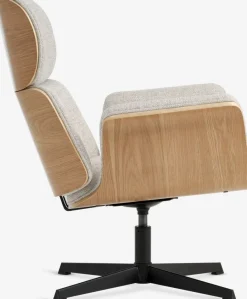 Outlet ALLINGESillón reclinable ALLINGE giratorio tela beis/negro Sillones