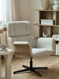 Outlet ALLINGESillón reclinable ALLINGE giratorio tela beis/negro Sillones