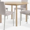 Sale ALSTED + BRANDEMesa ALSTED Ø120 roble natural + 4 sillas BRANDE beis Mesas De Comedor|Conjuntos De Comedor