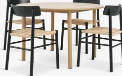 Online ALSTED + ISLEVMesa ALSTED Ø120 roble natural +4 sillas ISLEV negro/natural Mesas De Comedor|Conjuntos De Comedor