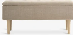 Outlet BADSTEDBanco BADSTED con almacenaje tela beis/color roble Bancos|Bancos