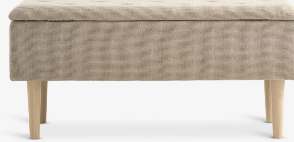 Outlet BADSTEDBanco BADSTED con almacenaje tela beis/color roble Bancos|Bancos