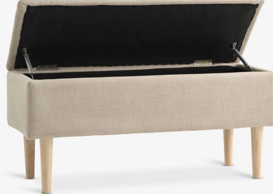 Outlet BADSTEDBanco BADSTED con almacenaje tela beis/color roble Bancos|Bancos