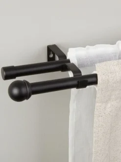 New BALLBarra de cortina doble BALL 120-210cm Barras Y Rieles Para Cortinas