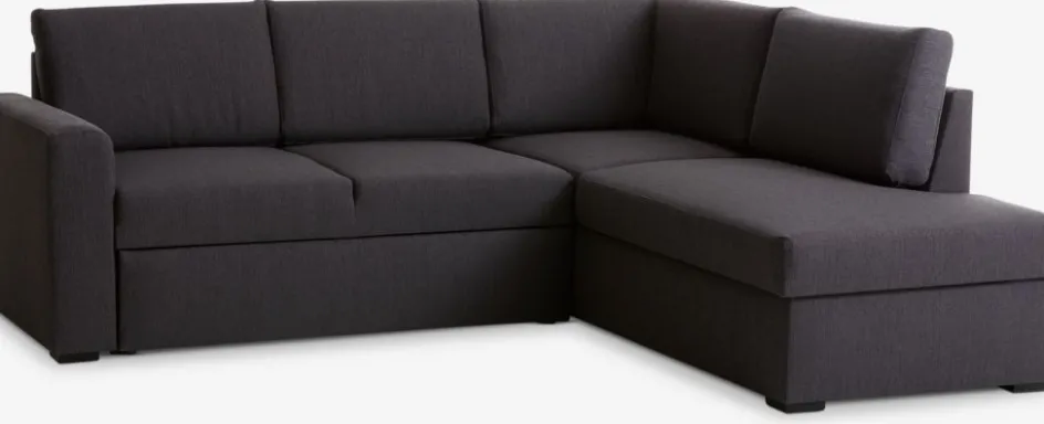 New BEDSTEDSofá cama con chaise longue BEDSTED gris Sofás Cama|Sofás Cama