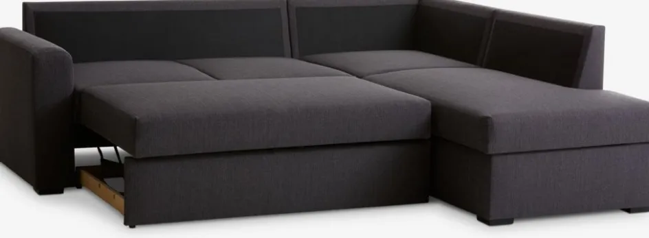 New BEDSTEDSofá cama con chaise longue BEDSTED gris Sofás Cama|Sofás Cama