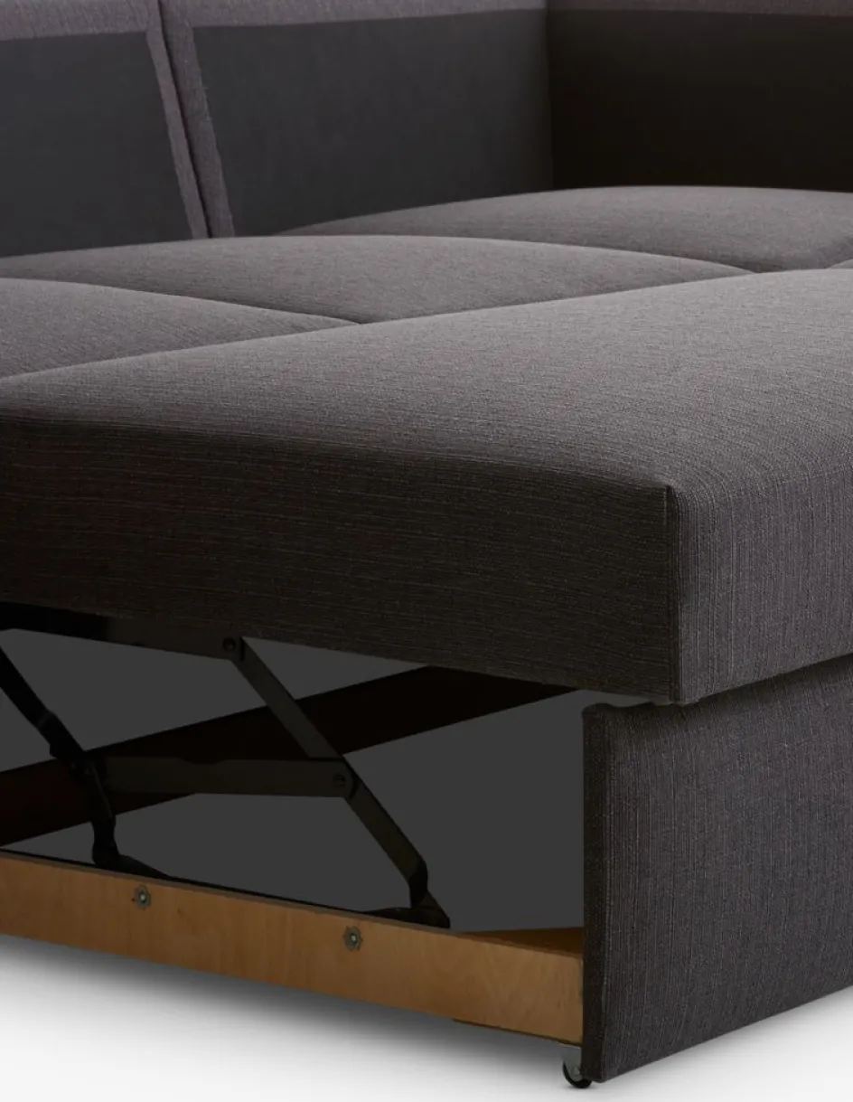 New BEDSTEDSofá cama con chaise longue BEDSTED gris Sofás Cama|Sofás Cama