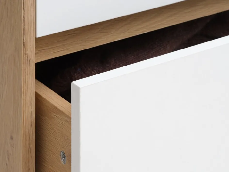 Best BILLUNDArmario BILLUND 80x193 blanco/color roble natural Armarios|Todos Los Armarios