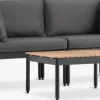 Outlet BJORLIConjunto jardín modular BJORLI 2 plazas negro Conjuntos Mesa Y Sillas De Jardín|Muebles De Jardín