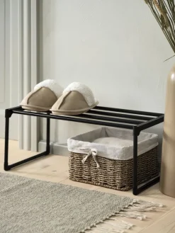 Hot BORNHOLMZapatero BORNHOLM 1 estante apilable negro Zapateros|Zapateros