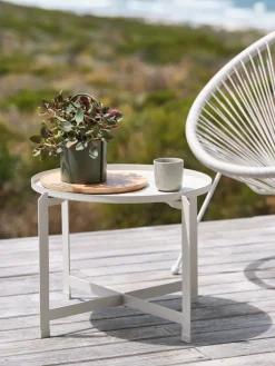 Outlet BORREMesa auxiliar BORRE Ø50xA40 beis Mesas De Jardín|Muebles De Jardín