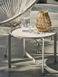 Outlet BORREMesa auxiliar BORRE Ø50xA40 beis Mesas De Jardín|Muebles De Jardín