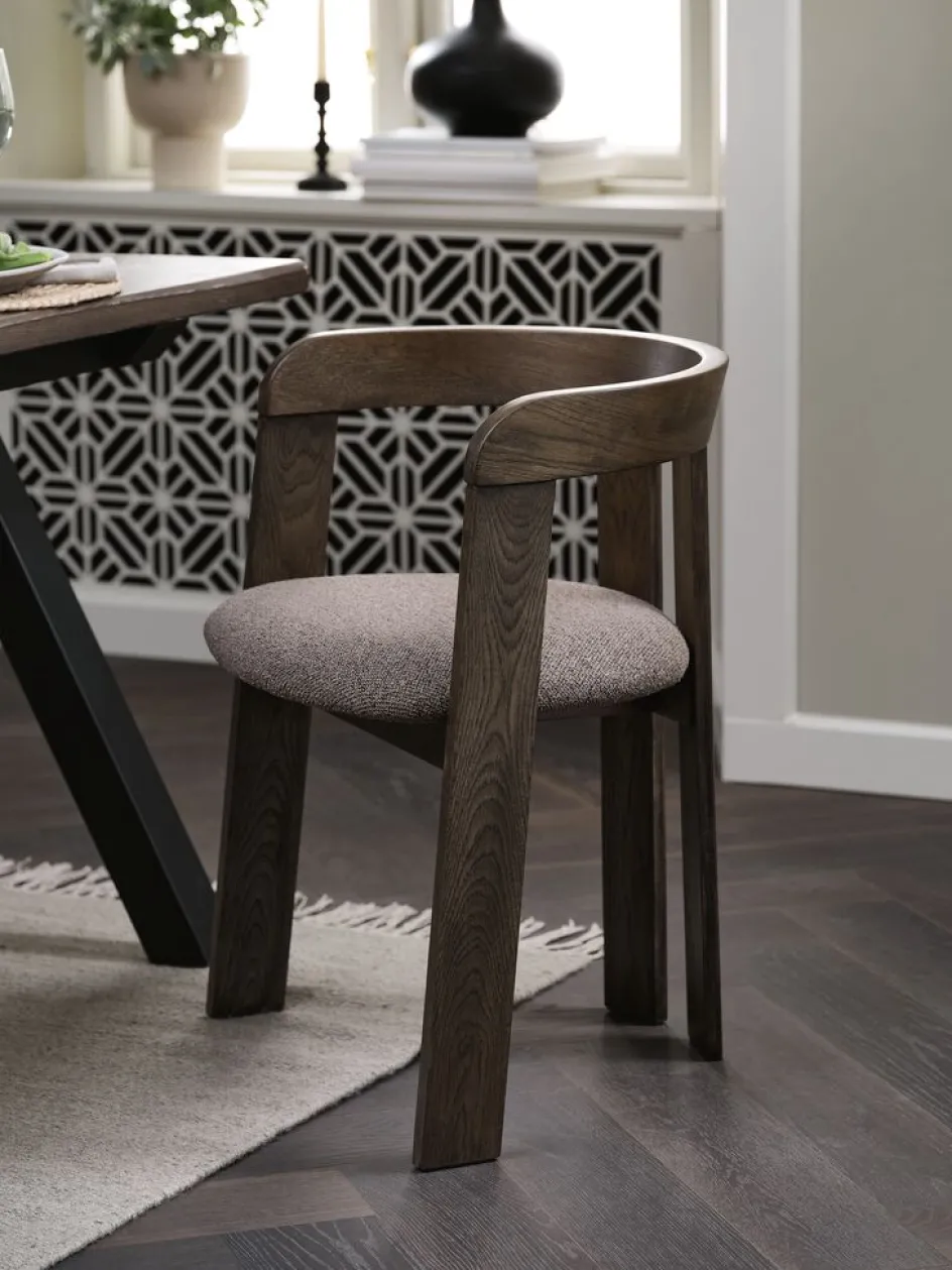 Outlet BOVRUPSilla de comedor BOVRUP /tela marrón Sillas De Comedor