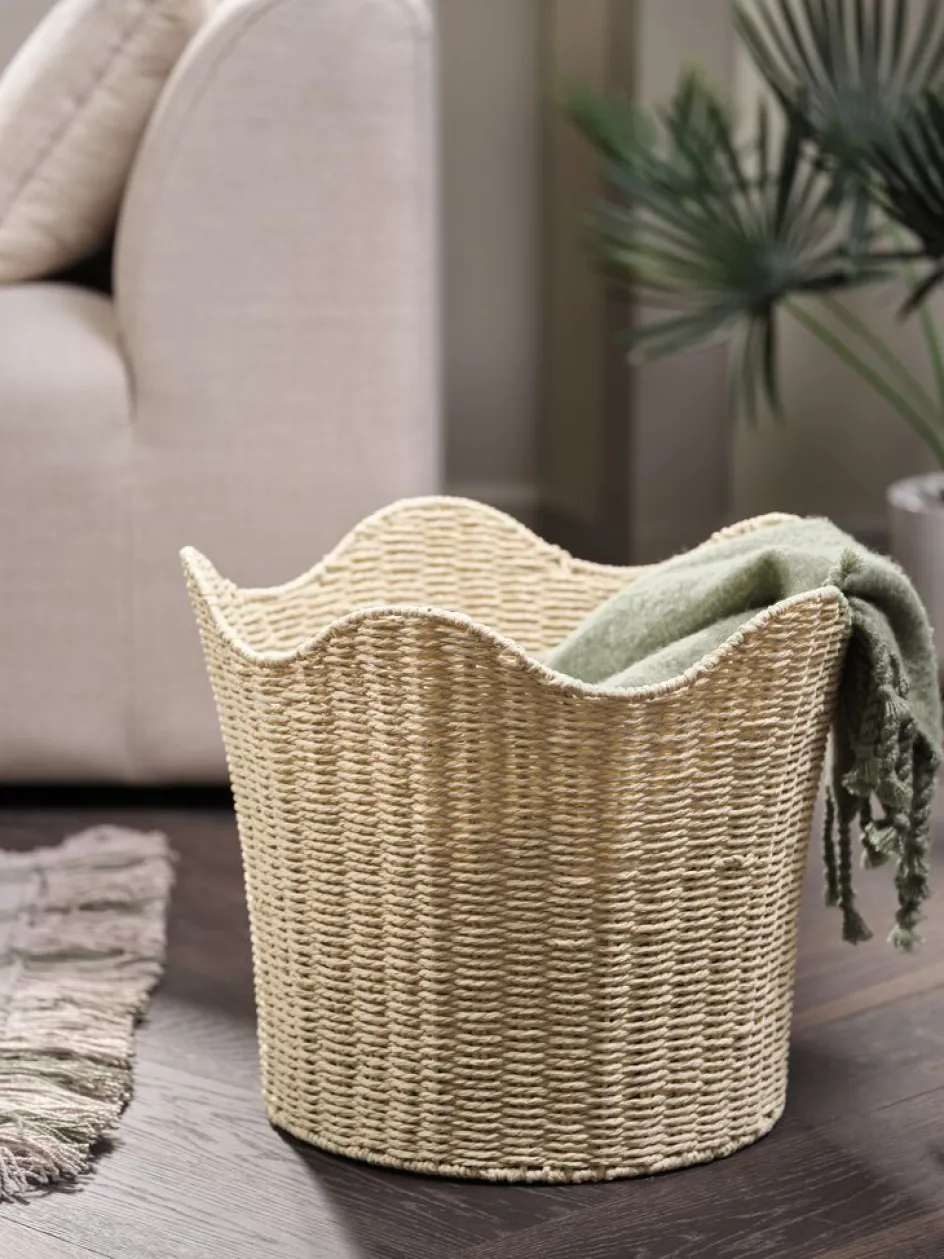 Sale BREKKECesta BREKKE Ø41xA35cm blanco roto Todas Las Cestas|Cestas Y Cajas