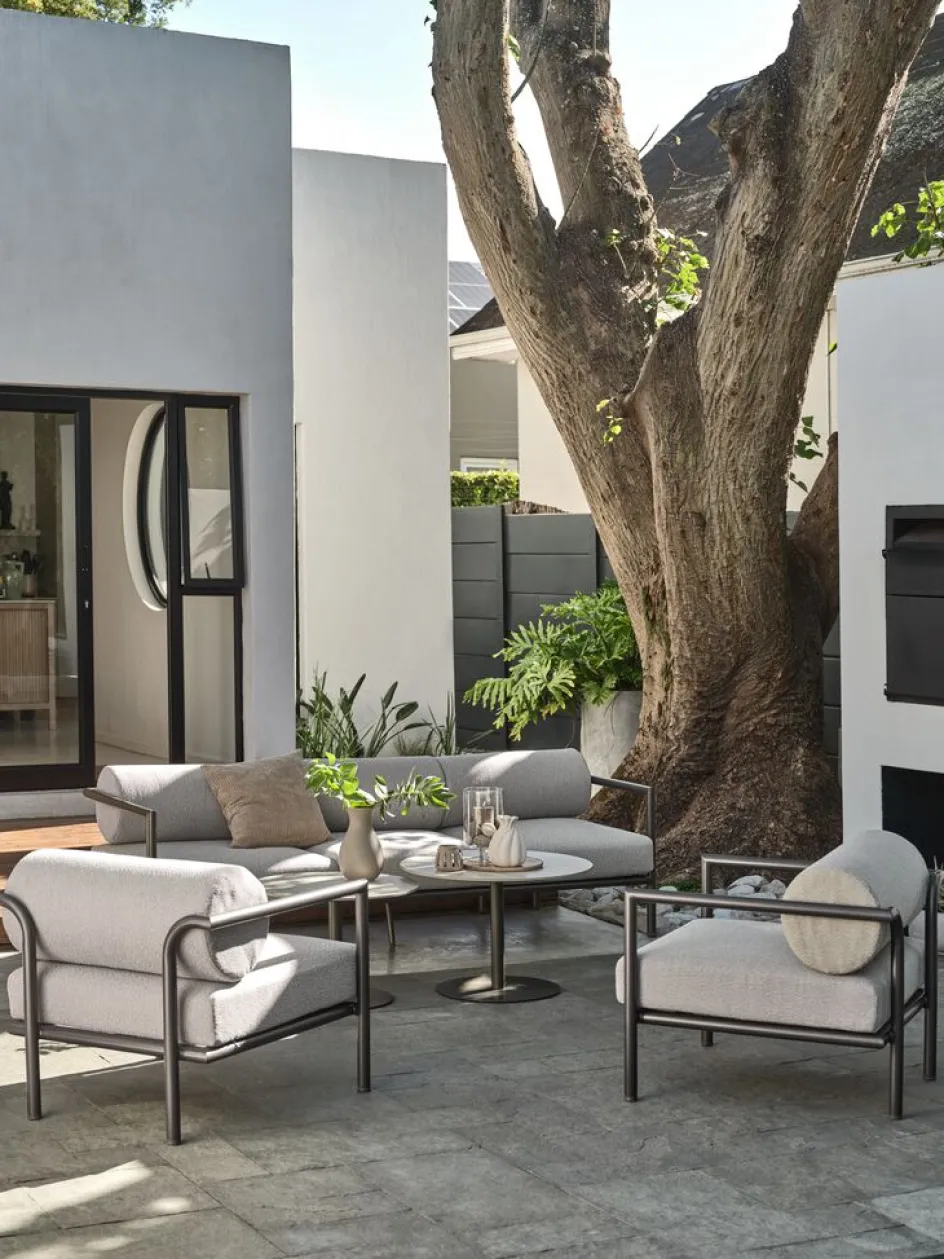 Outlet BRUMUNDDALConjunto muebles jardín BRUMUNDDAL 5 plazas marrón Conjuntos Mesa Y Sillas De Jardín|Muebles De Jardín