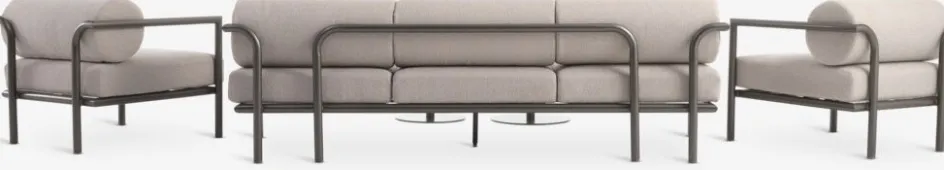 Outlet BRUMUNDDALConjunto muebles jardín BRUMUNDDAL 5 plazas marrón Conjuntos Mesa Y Sillas De Jardín|Muebles De Jardín