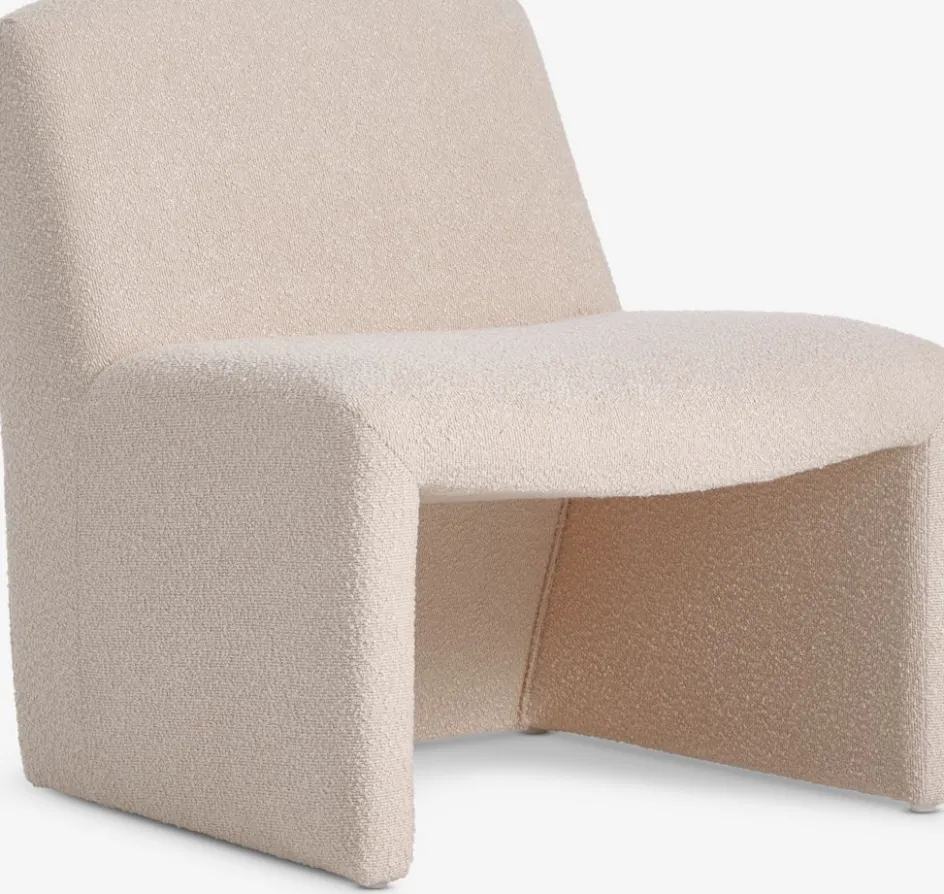 Discount BULLERUPSillón BULLERUP tela de felpa blanco crudo Sillones