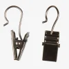 Discount Clip metal negro mate 10 unidades Ganchos, Anillas Y Soportes De Cortinas