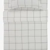 Outlet CRISTABASICJuego de sábanas CRISTA 160x240 blanco/negro Juegos De Funda Nórdica|Juegos De Sábanas