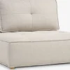 Outlet DAGSTRUPPuf DAGSTRUP con respaldo tela beis Sillones