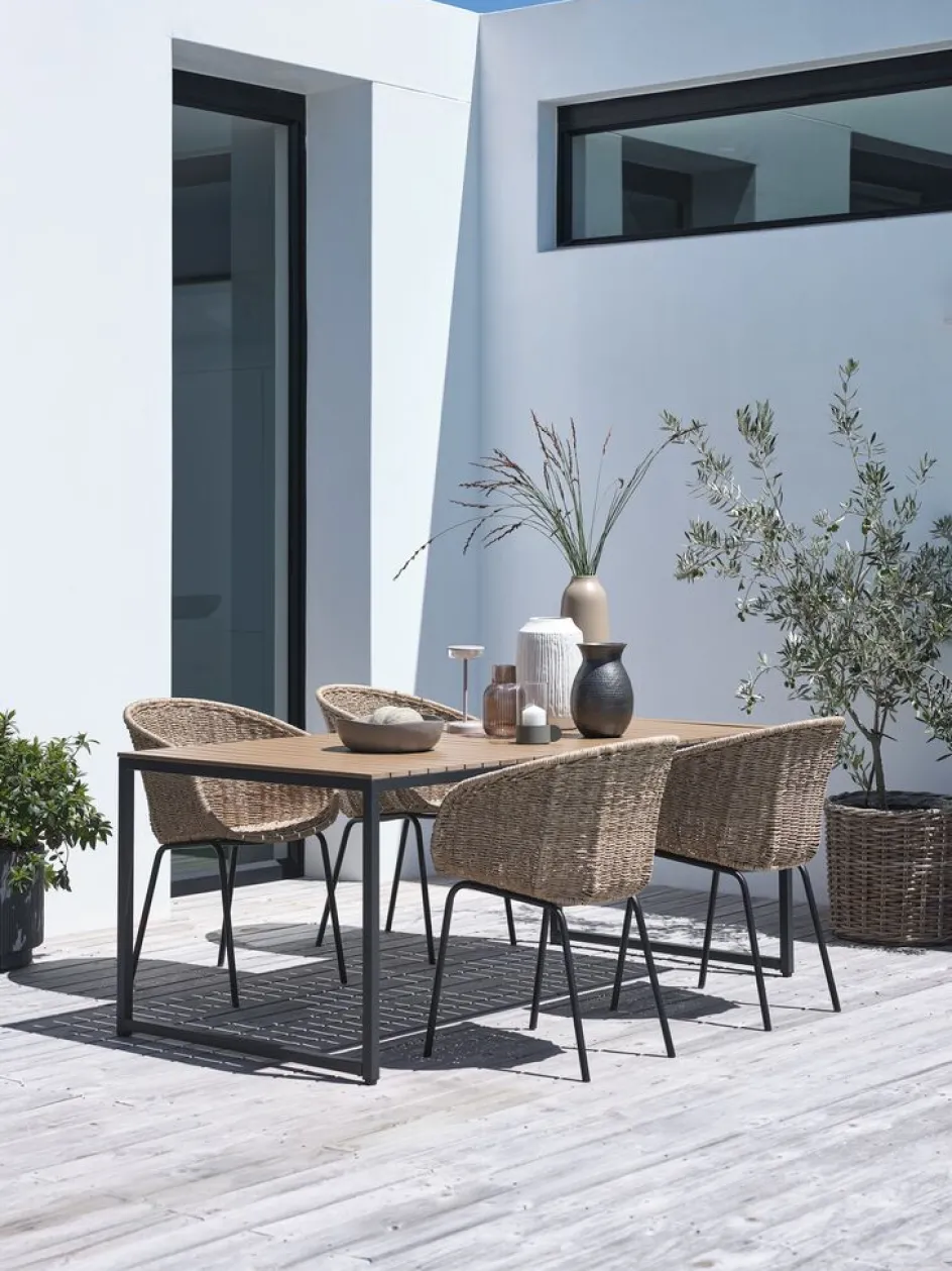 Clearance DAGSVAD + TUERNEMesa DAGSVAD L190 + 4 sillas TUERNE natural Conjuntos Mesa Y Sillas De Jardín