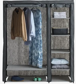 DAMHUSArmario DAMHUS 149x174 gris oscuro Burros Para Ropa|Burros Para Ropa