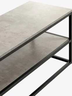 Discount DOKKEDALMueble TV DOKKEDAL 1 estante color hormigón/negro Muebles De TV