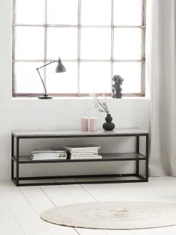 Discount DOKKEDALMueble TV DOKKEDAL 1 estante color hormigón/negro Muebles De TV