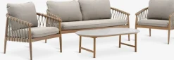 Best DRUMMEHOLMConjunto muebles jardín DRUMMEHOLM 5 plazas natural Conjuntos Mesa Y Sillas De Jardín|Muebles De Jardín