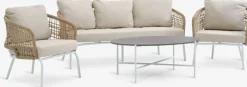 Best DYVIGConjunto muebles jardín DYVIG 5 plazas secado rápido blanco Conjuntos Mesa Y Sillas De Jardín|Muebles De Jardín